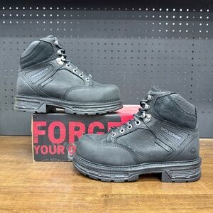 New W/ Box! Women's Wolverine Hellcat Waterproof Carbonmax Black Work 6in Boots